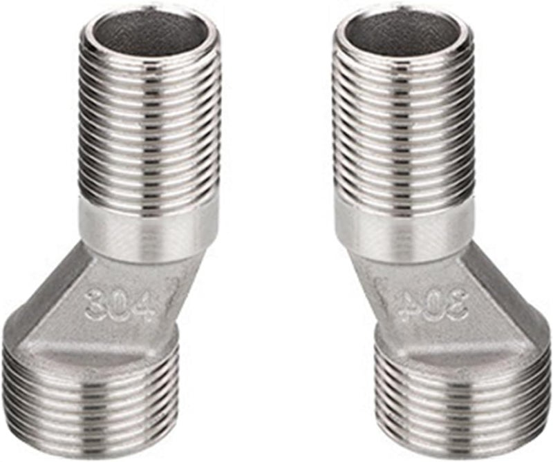 KANGQL Pipes Adapter, Pack of 2 Steel Connection Adapters Steel Eccentric Connection Pieces Wall Faucet Connectors Simple Installation - Image 1